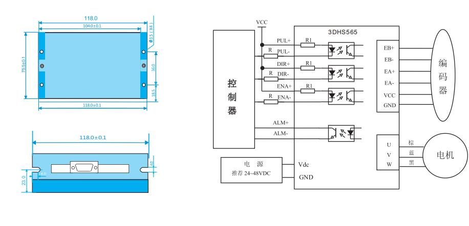 閉環步進驅動器示意圖：